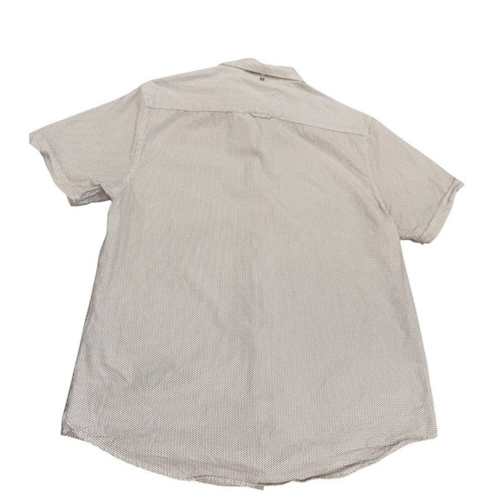 Denim & Flower Ricky Singh Mens Shirt Short Sleeve Slim Fit Button Large Cotton - Picture 4 of 6